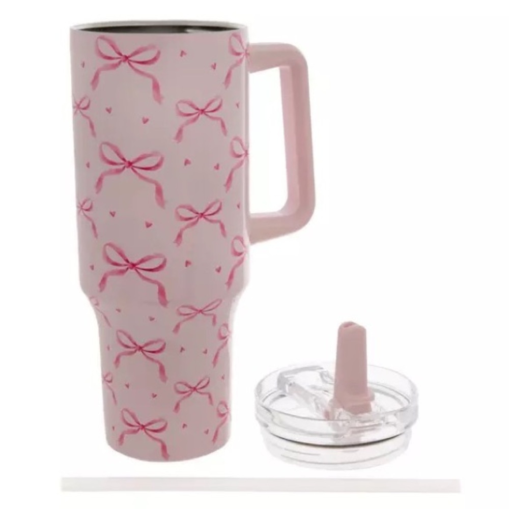 Pink Bows & Hearts Tumbler - Picture 2 of 3